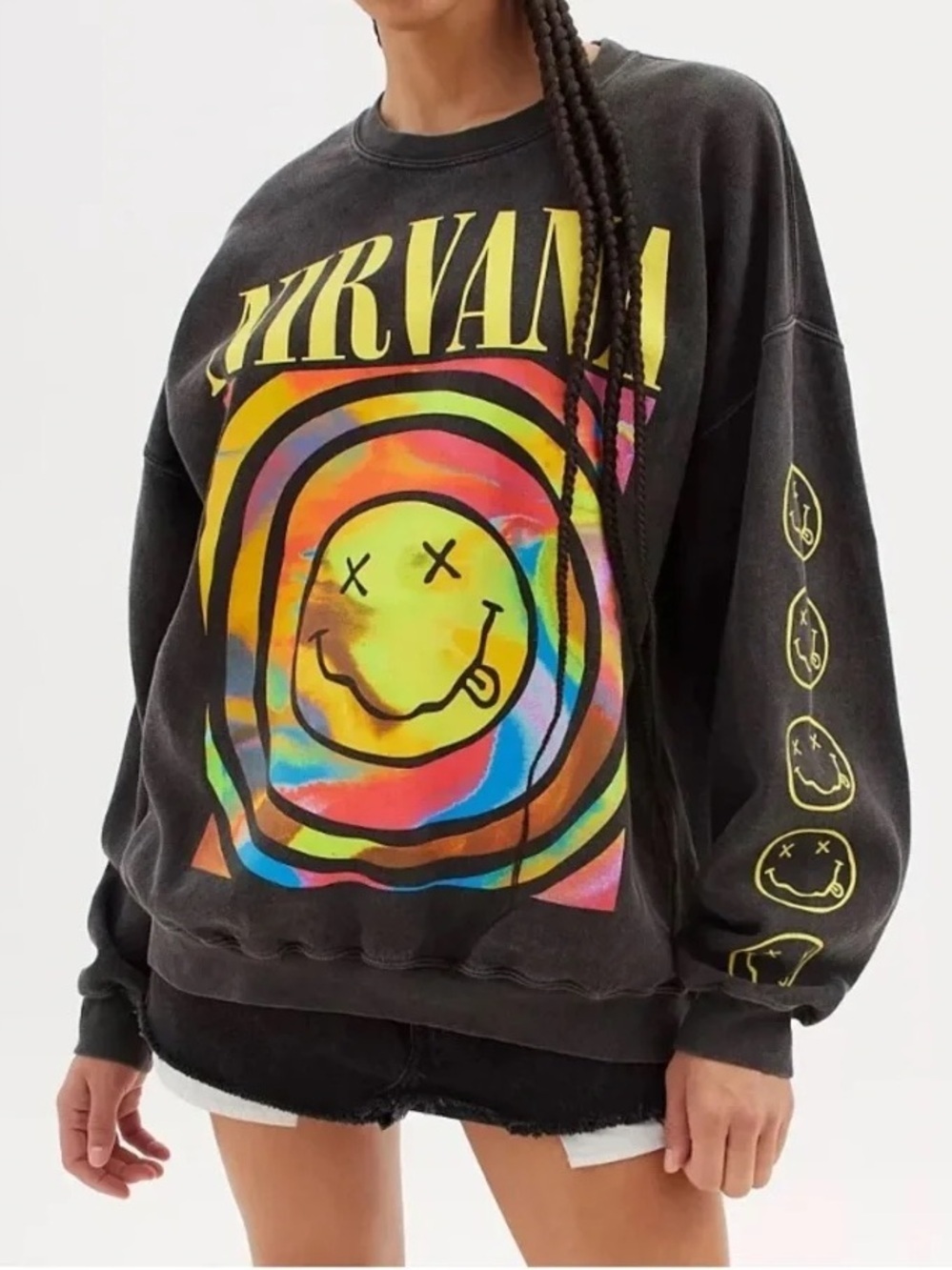 Urban Outfitters Nirvana Oversized Graphic Sweatshirt Size L/XL